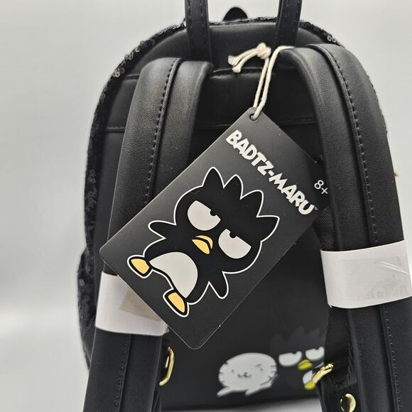 Loungefly Sanrio Hello Kitty and Friends Badtz Maru Sequins Mini Backpack Bag - Picture 7 of 16